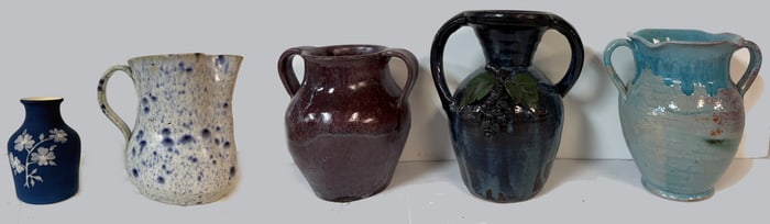 5PC. CAROLINA ART POTTERY LOT