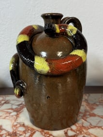 CORAL SNAKE POTTERY JUG BY MARVIN BAILEY