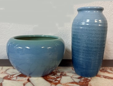2PC. NORTH DAKOTA SCHOOL POTTERY LOT