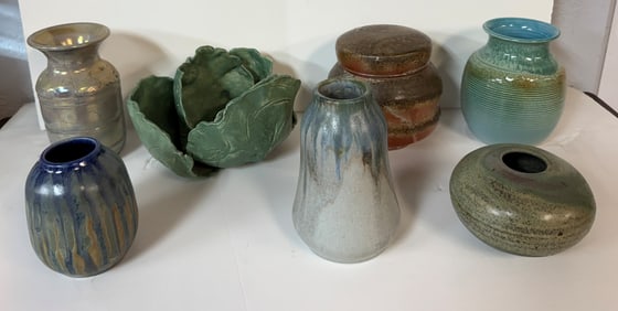 7PC. SIGNED ART POTTERY LOT
