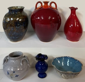6PC. CAROLINA POTTERY LOT