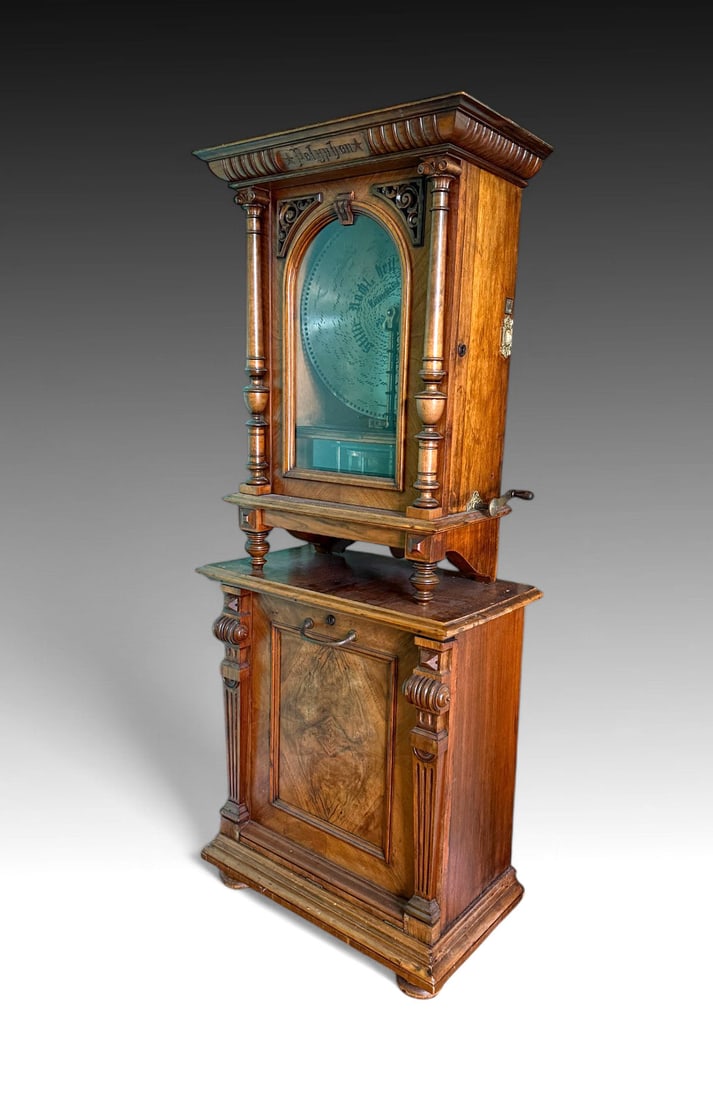 POLYPHON UPRIGHT COIN OPERATED MUSIC BOX 23 DISCS (1 of 5)