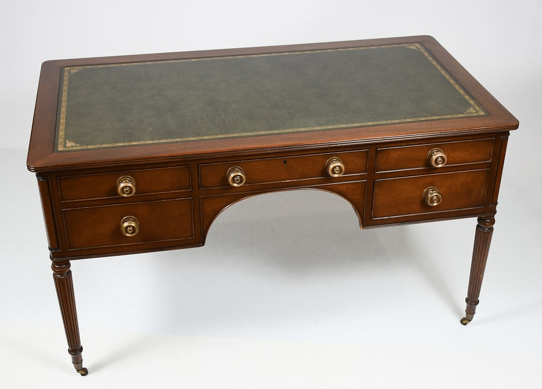 WILLIAM IV STYLE MAHOGANY KITTINGER DESK (1 of 7)