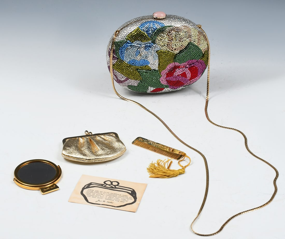 VINTAGE JUDITH LEIBER FLORAL MINAUDIERE (1 of 6)