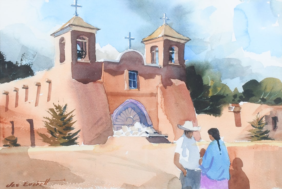 LEE EVERETT SPANISH MISSION PAINTING (1 of 4)