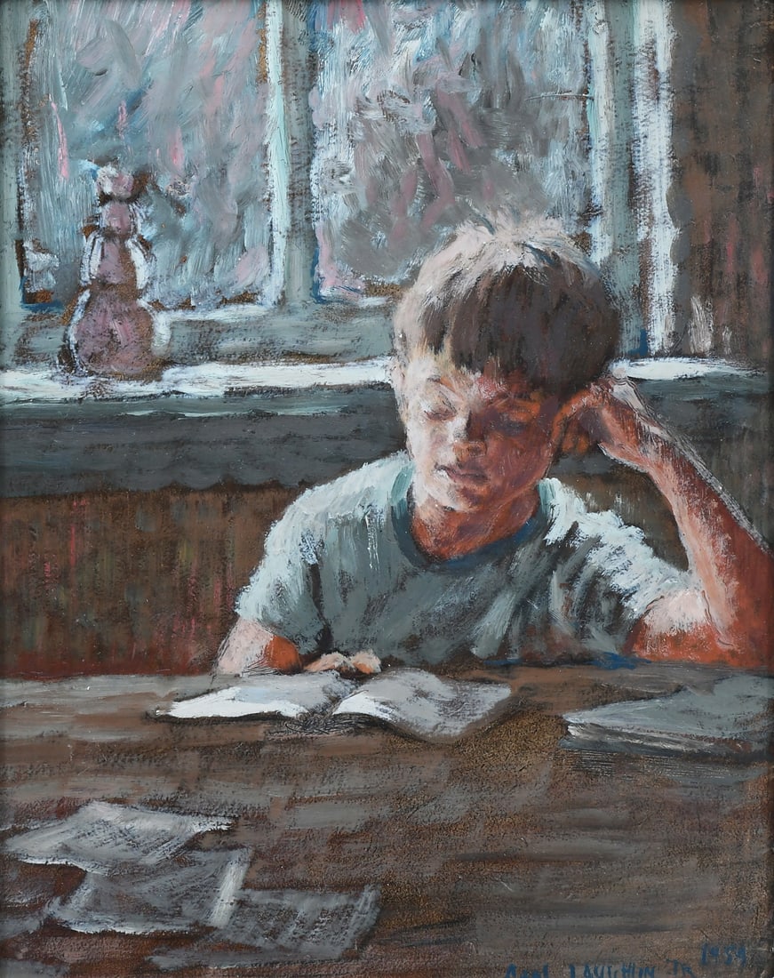 CARL LAUGHLIN “READING” PAINTING (1 of 5)