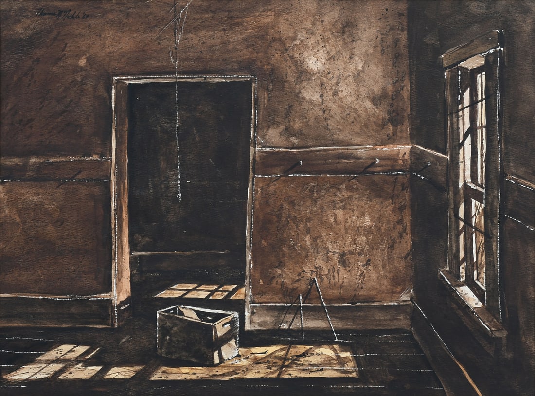 THOMAS MCNICKLE ANDREW WYETH-STYLE PAINTING (1 of 4)