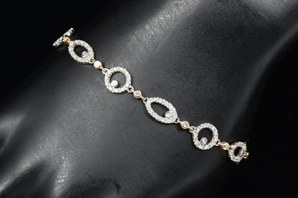 14K UNIQUE DIAMOND BRACELET