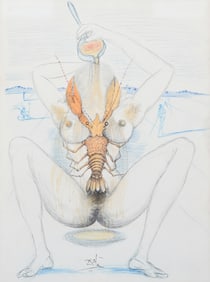 SALVADOR DALI NUDE WITH LOBSTER FROM CASANOVA