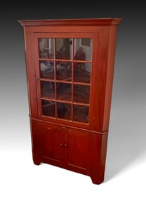 EARLY CHERRY CORNER CUPBOARD