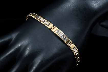 VINTAGE 18K 2-TONE ITALIAN "ESSENCE" BRACELET