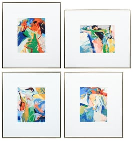 FOUR HESSAM ABRISHAMI LITHOGRAPHS