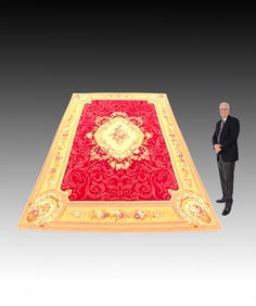 ESTATE ORIENTAL TAPESTRY CARPET RED FIELD