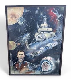 LEONARD FORNALIK 1971 SPACE AGE PAINTING