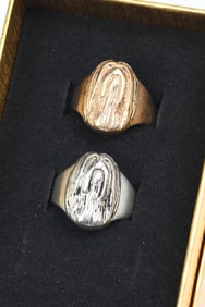 TWO STERLING/14K DESIGNER SUITE RINGS