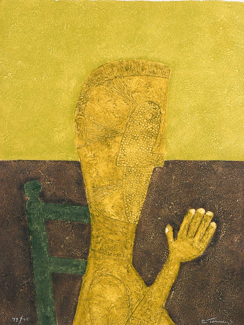 RUFINO TAMAYO ETCHING MAN IN GREEN CHAIR (1 of 5)