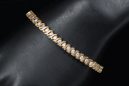 STUNNING 14K 3.00 CTW DIAMOND BRACELET