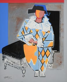HELMUT PREISS "HOMAGE TO PICASSO" ACRYLIC PAINTING
