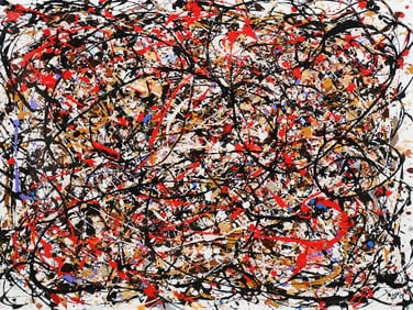 RITA COHEN ABSTRACT DRIP PAINTING