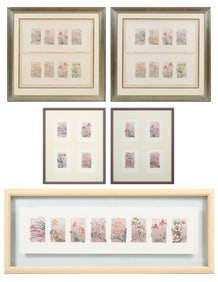 LARGE JOHN COSTIN FLOWER ETCHING LOT