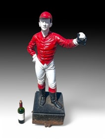 CAST IRON LAWN JOCKEY HITCHING POST