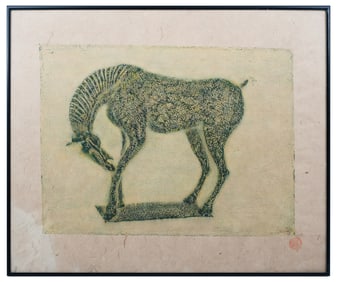 TANG-STYLE HORSE CHINESE TEMPLE RUBBING