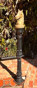 CAST IRON HORSE HEAD HITCHING POST