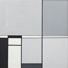 ABSTRACT PAINTING IN THE STYLE OF MONDRIAN