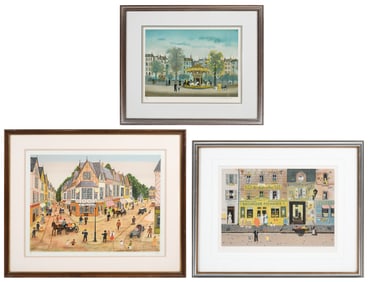 3PC. LITHOGRAPH LOT