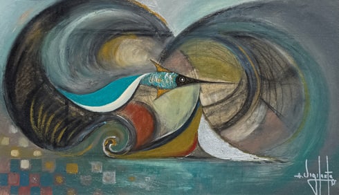 ALEJANDRO VIGILANTE PAINTING "ULTRAMARINO"