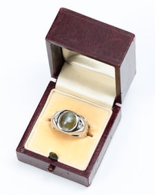 DYNAMIC 14K GOLD & CABOCHON CAT'S EYE RING