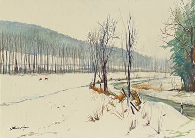 PEDRO VARGAS PEACEFUL SNOW-COVERED LANDSCAPE