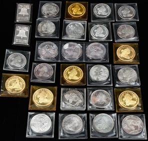 28 PC. 1 TROY OUNCE PURE SILVER BULLION COINS