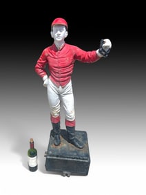CAST IRON LAWN JOCKEY HITCHING POST