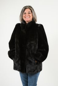 SOPHISTICATED SHORT BLACK MINK JACKET