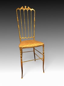 MID-CENTURY 1960'S VINTAGE CHIAVARI BRASS CHAIR