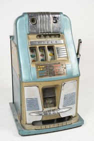 1940'S MILLS 5 CENT HIGHTOP SLOT MACHINE