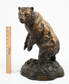 “WHOSE CREEL" GRIZZLY BEAR SCULPTURE