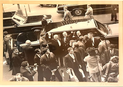 GORBACHEV & BUSH PHOTO SIGNED BY HOWARD MCNAMARA