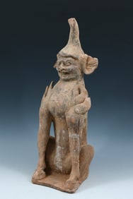 TANG TERRACOTTA GUARDIAN FIGURE / EARTH SPIRIT