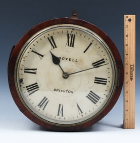 19TH-CENTURY ENGLISH BOXELL WALL CLOCK