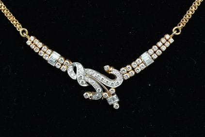 14K 1.50 CTW DIAMOND NECKLACE