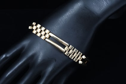 STYLISH 14K GOLD LINK BRACELET