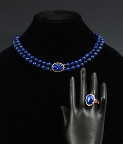 14K LAPIS NECKLACE & RING