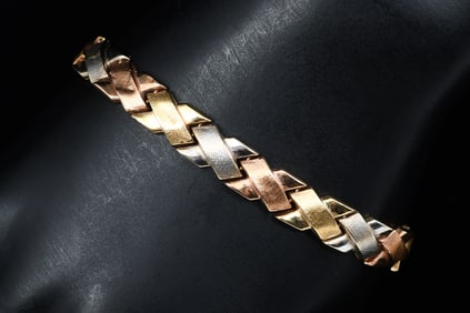14K TRI-COLOR BRACELET