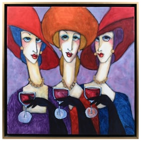 TOM BARNES DIVA DIVAS 3 LADIES PAINTING