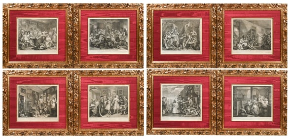 8PC. WILLIAM HOGARTH ENGRAVING LOT
