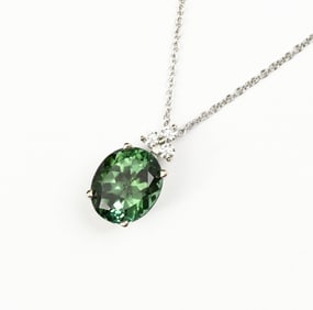 18K/PLATINUM TOURMALINE PENDANT
