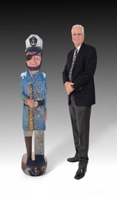 NEAR LIFE SIZE RALPH GALLAGHER CARVING