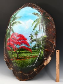 R. LEWIS POINCIANA TREE HIGHWAYMEN PAINTING